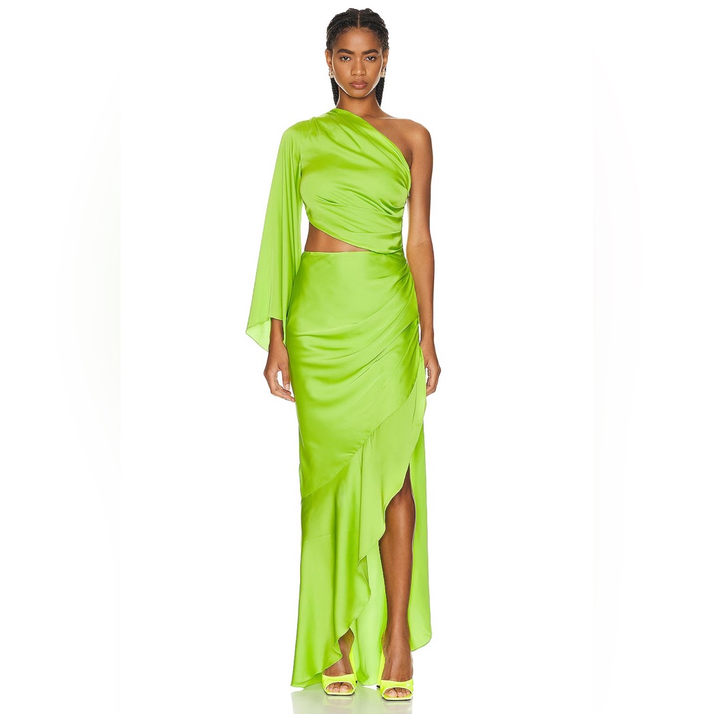 Patbo One Shoulder Draped Maxi Dress